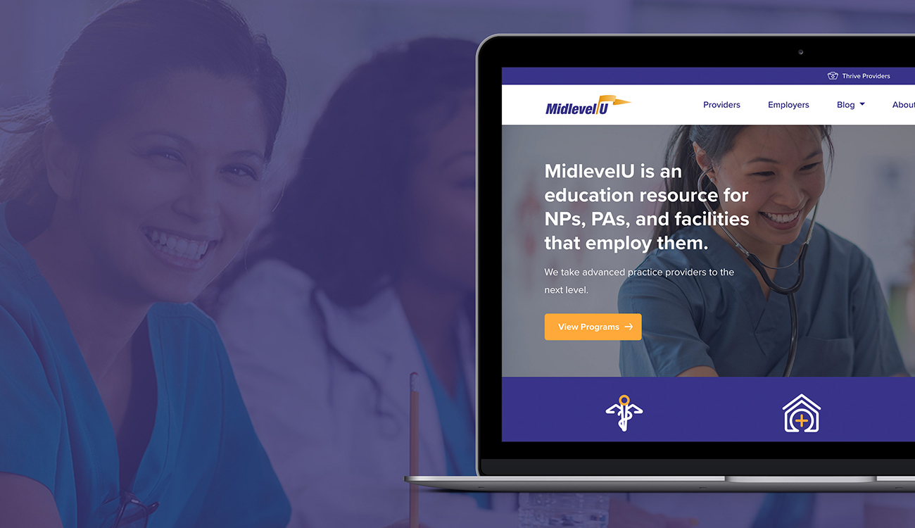 Nashville Healthcare Website Design for MidlevelU