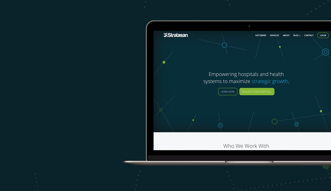 Stratasan healthcare website development on WordPress