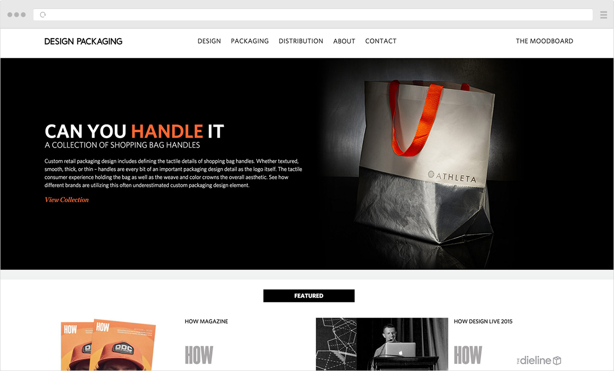 Packaging Design Responsive Website