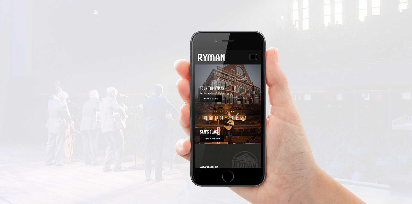 Website Design and Development for Nashville's Best Music Venue The Ryman Auditorium, by DesignUps