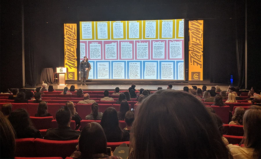 Creative Works design conference presentation by Adam JK 2018.