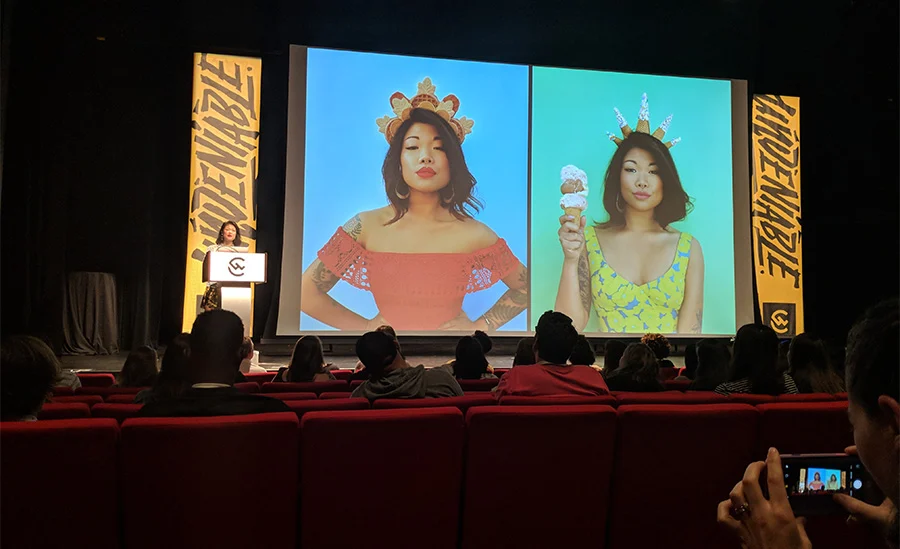 Lauren Hom at Creative Works conference, 2018.