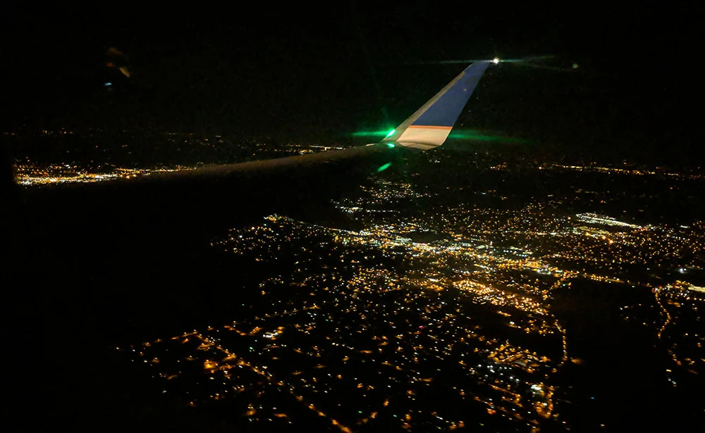 flight over new york city
