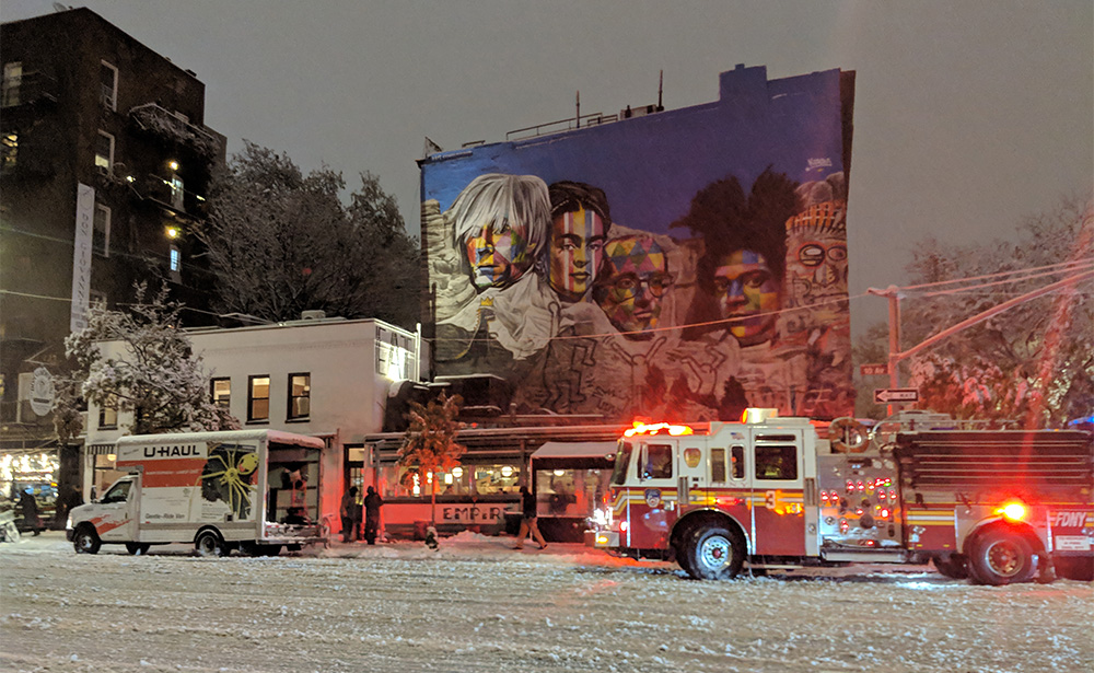mural in the snow