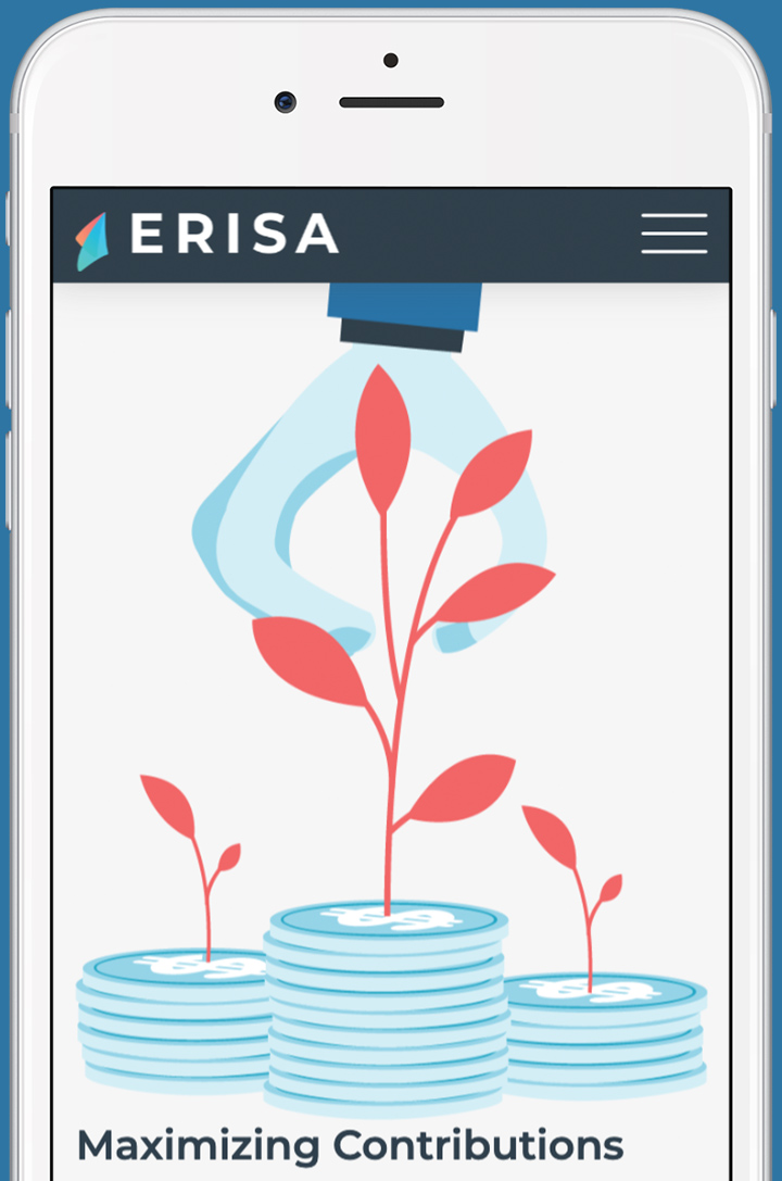Erisa Marketing Site Mobile View