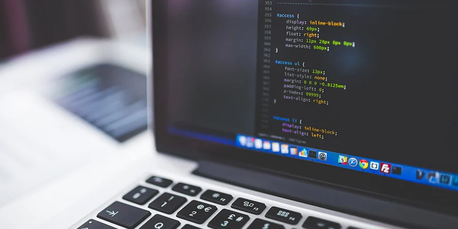 Web developer at work