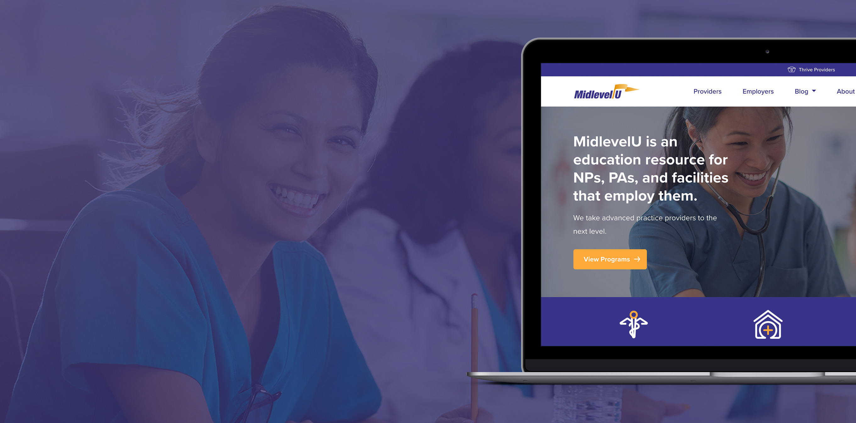 Website Design for Nashville Healthcare Company MidlevelU, by DesignUps
