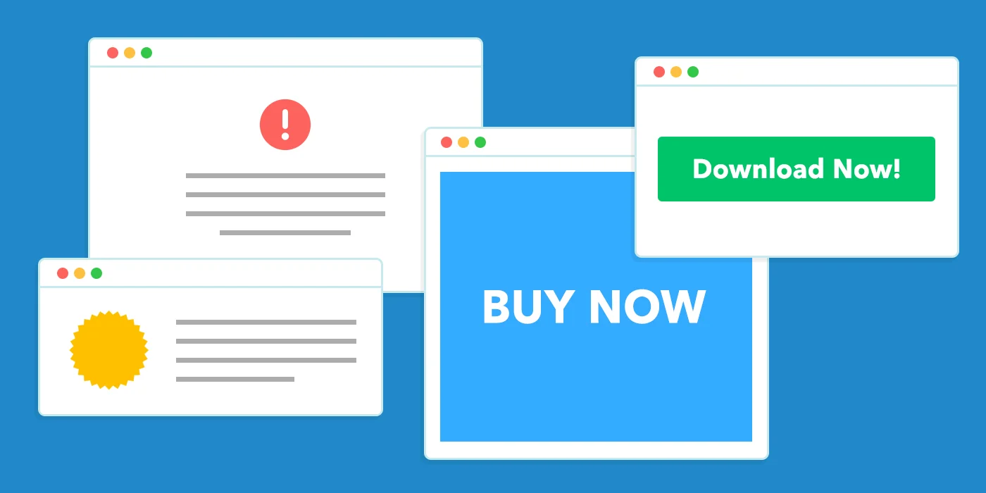 bad UX design: popups and ads