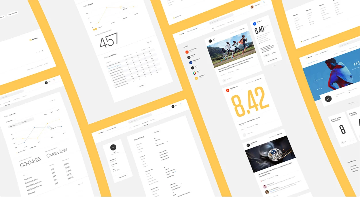 website design trend: card layouts