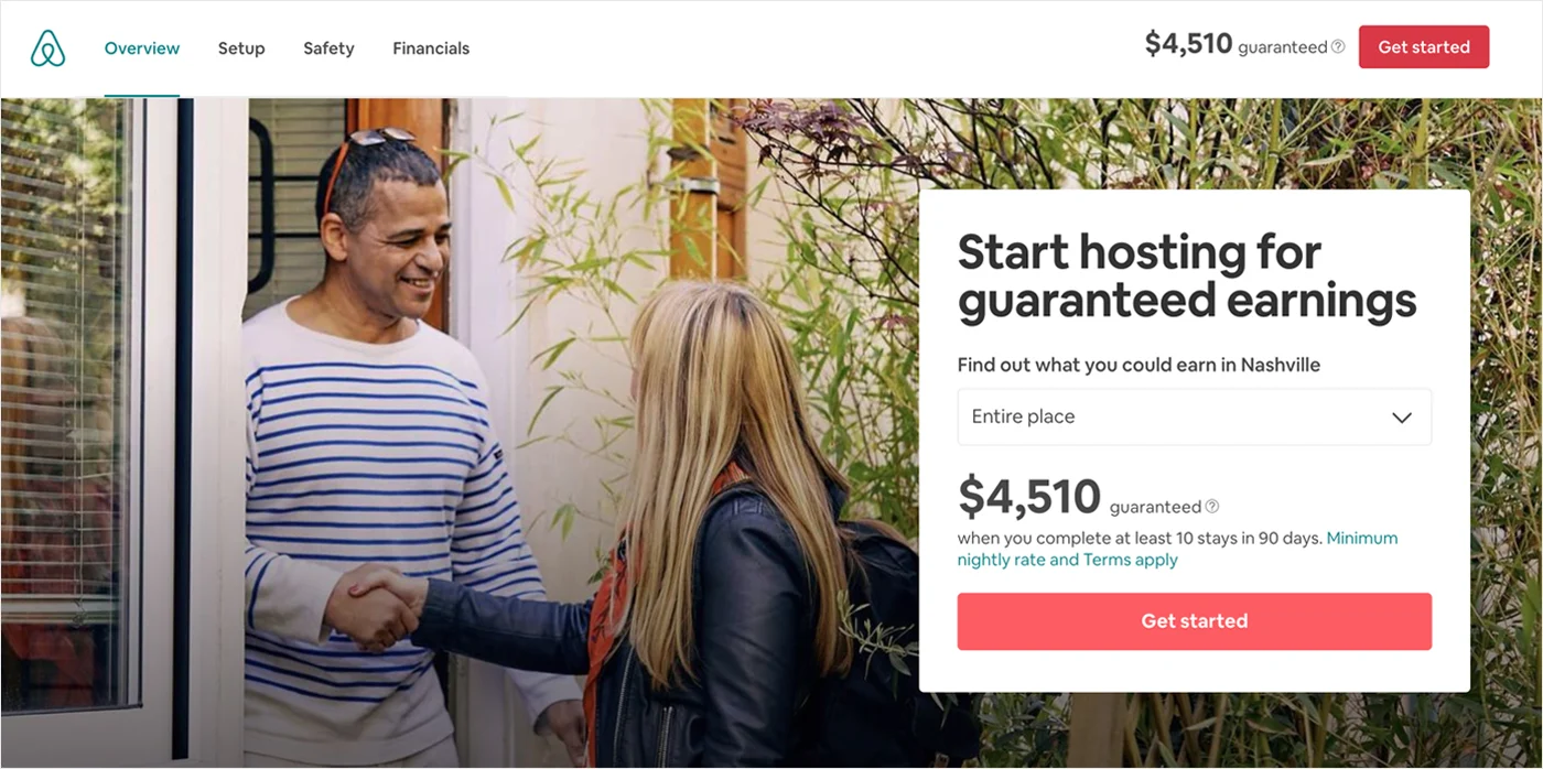 Airbnb Landing Page Design