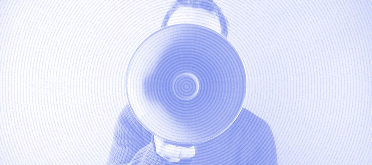 Minimal Design of man with megaphone