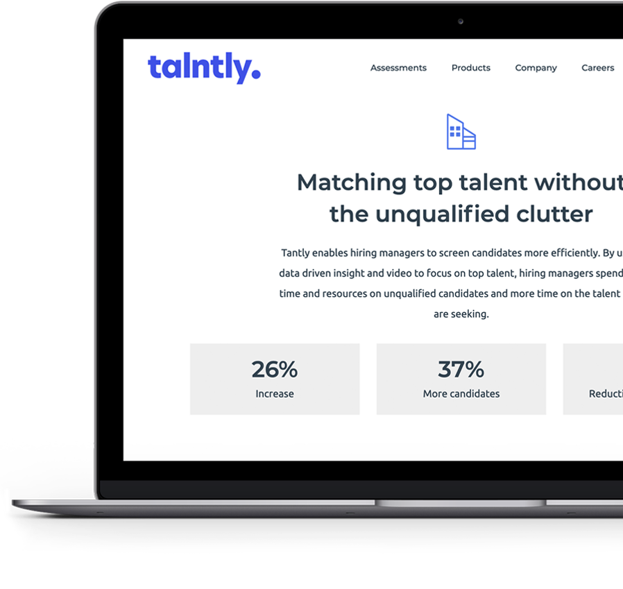 Talntly Recruitment and Hiring Macbook View
