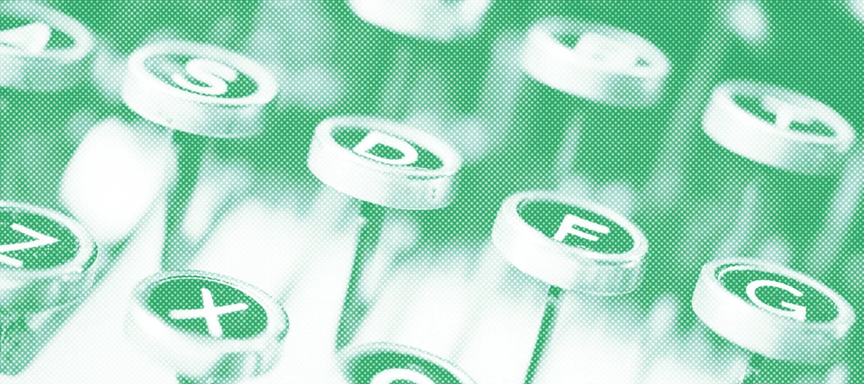 Minimal duotone design of typewriter keys