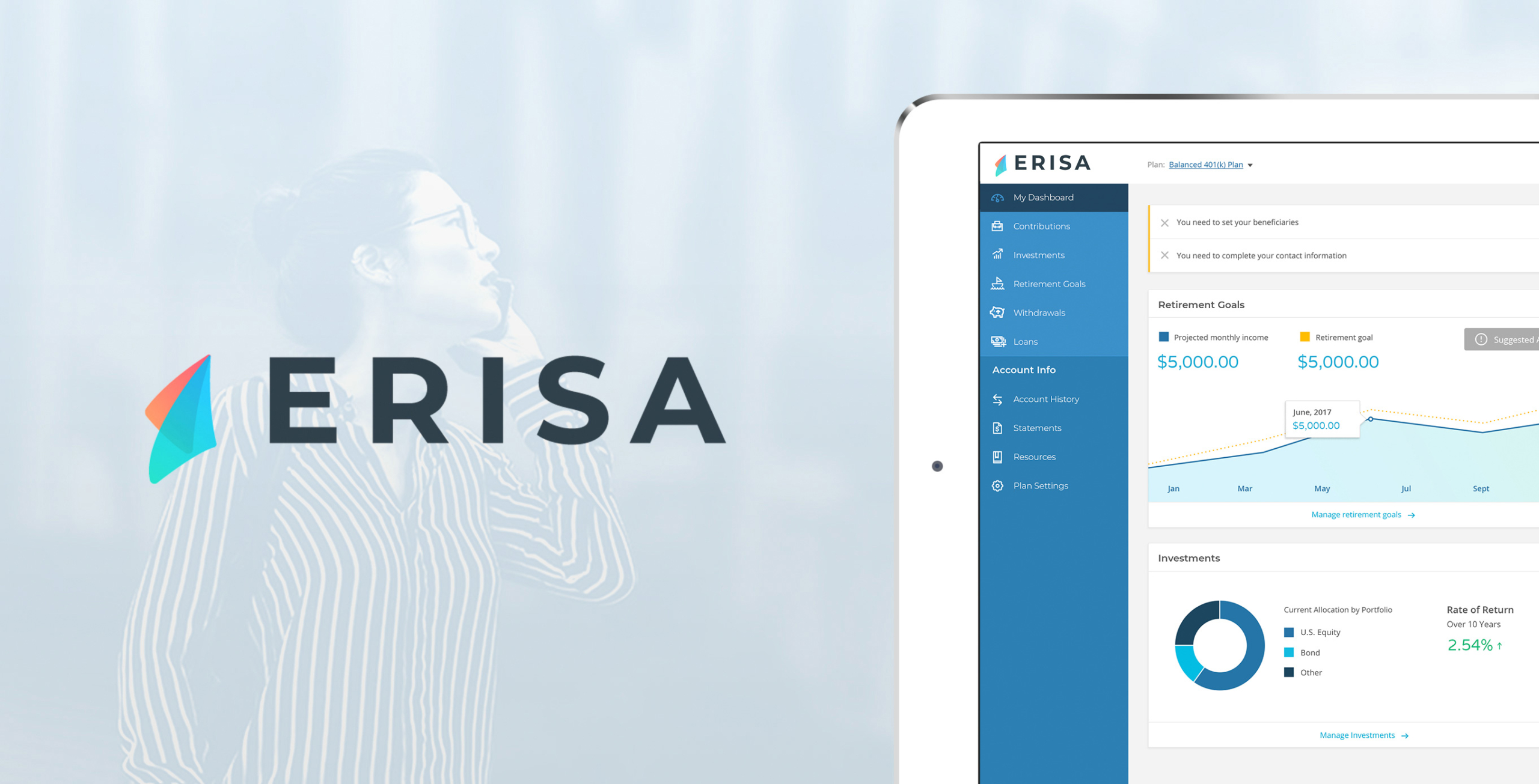 Web & Application Design for Financial Business ERISA, by DesignUps