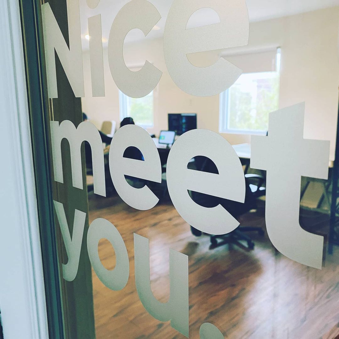 DesignUps Office Door - Nice to Meet You!