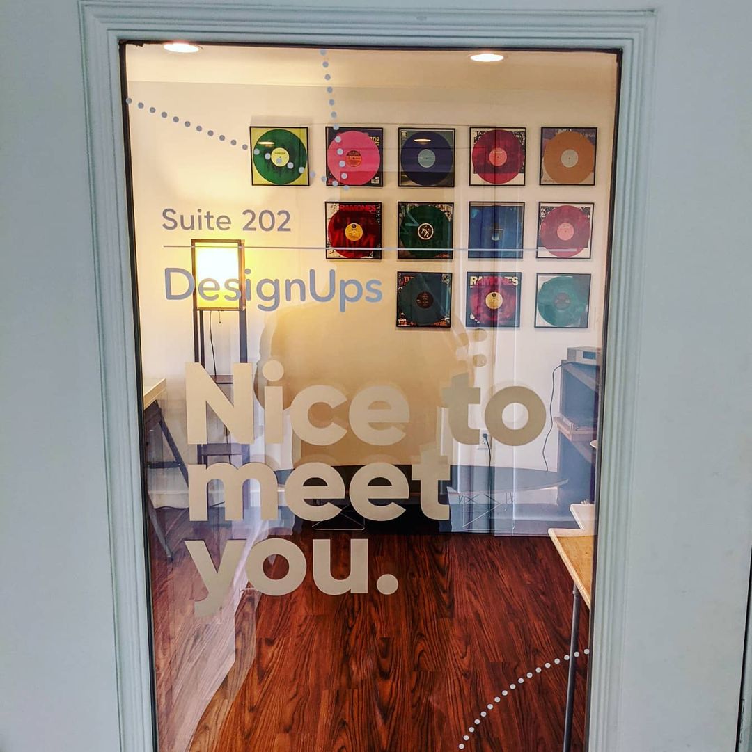 DesignUps Office Door at the East Nashville Office Location