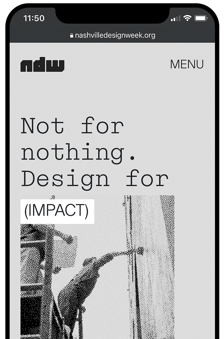 Mobile Responsive Website Design for Nashville Design Week 2023