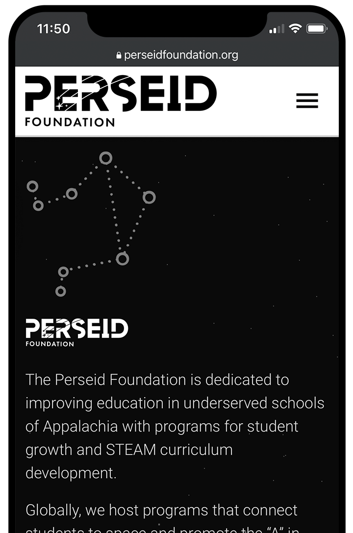 Mobile Responsive Website Design Perseid Foundation
