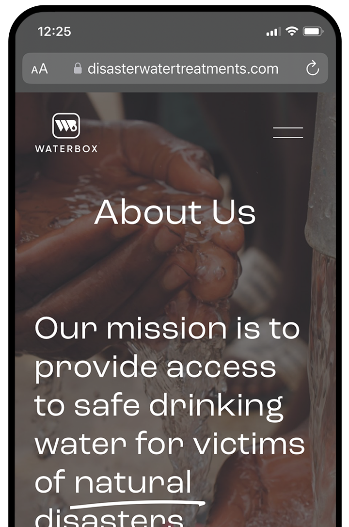 Mobile Responsive Website Design for Waterbox