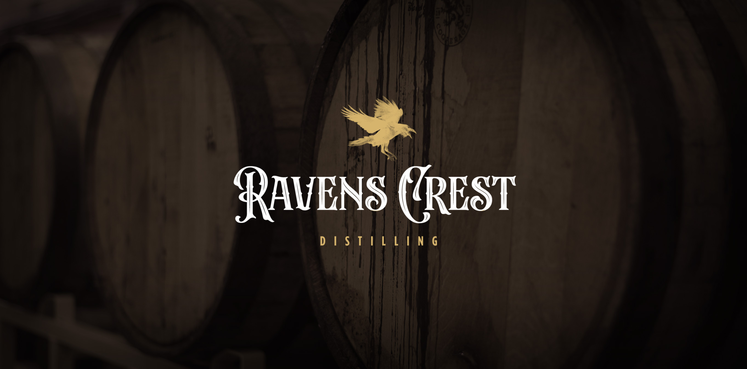 Distillery branding for Kentucky based Ravens Crest Distilling