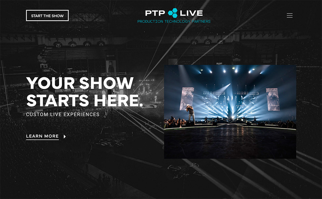 Live Entertainment Website Design for Nashville based PTP Live