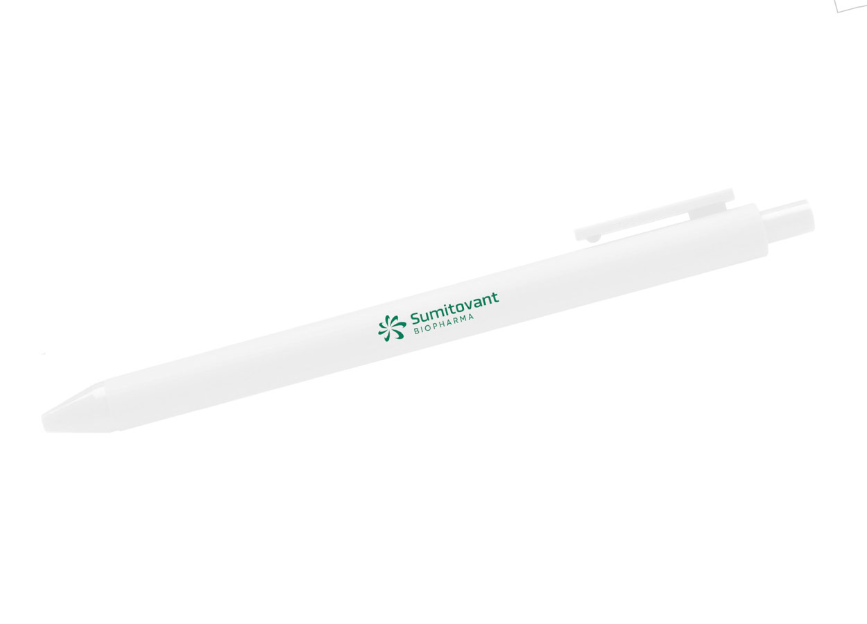 Branded product design pen for Sumitovant