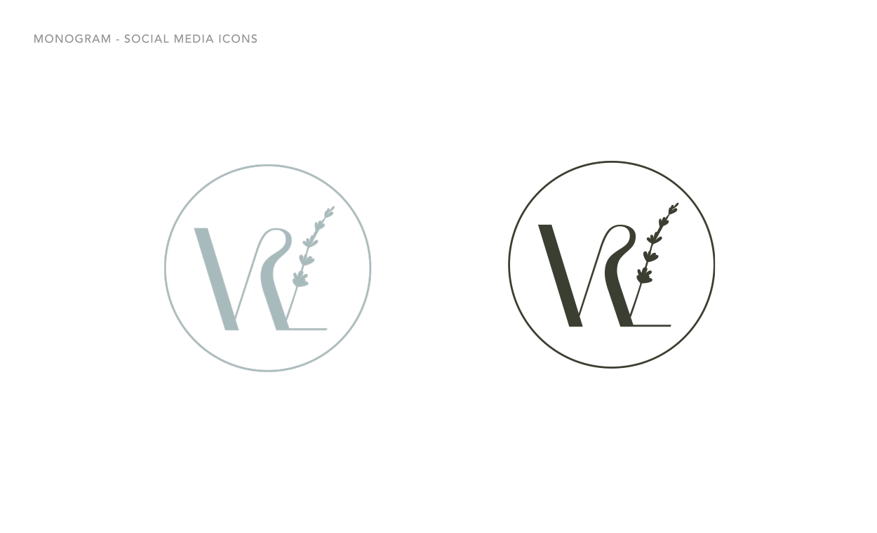 Monogram design for branding project of Nashville, TN designer