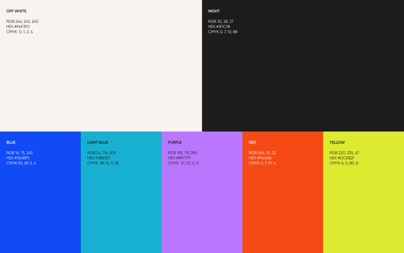 DesignUps rebrand - brand color palette