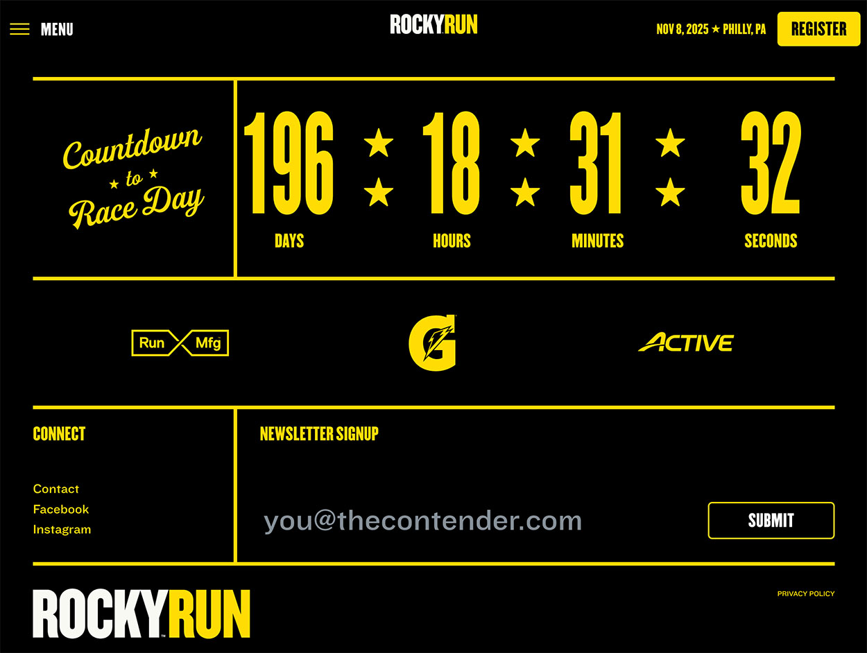 Event Website Design for Countdown Timer