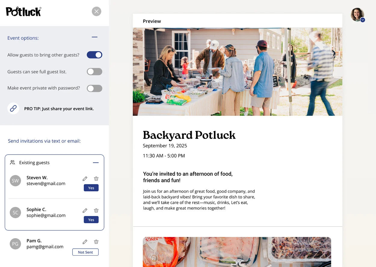 Potluck Moments Calendar