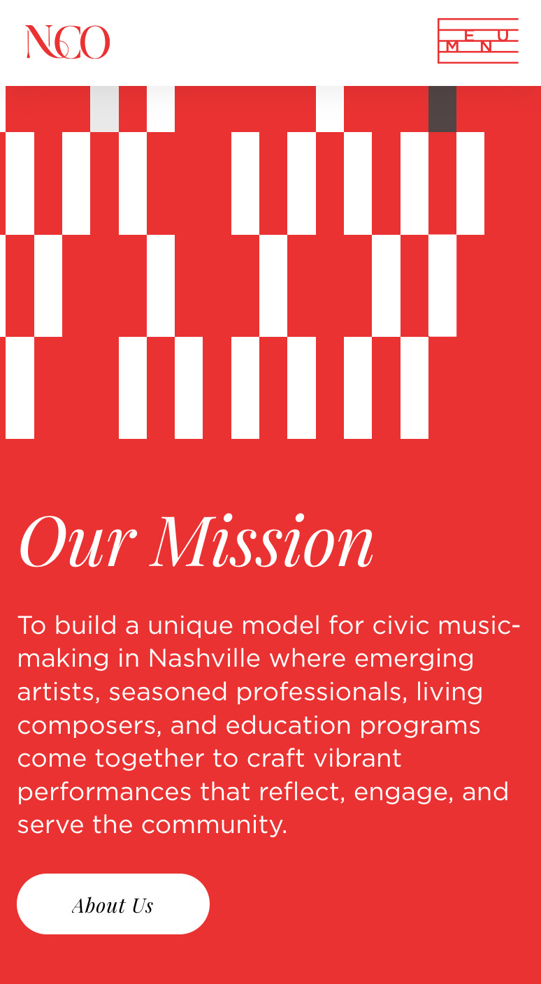 Nahsville Civic Orchestra | Mobile website development