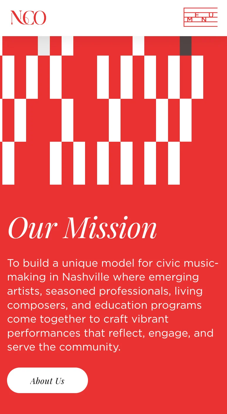 Nahsville Civic Orchestra | Mobile website development